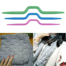 3pcs Curved Scarf Sweater Knitting Twist Needles Crochet Hook Weaving Tool