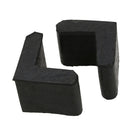 Rubber L Shaped Angle Iron Foot Pads Covers 10 Pcs Black R2K8