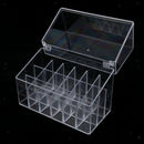 Clear 18 Acrylic Make-up Brush Storage Organiser Case Display Lipstick Holder