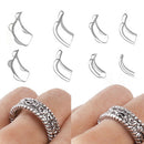 8pcs/set Size Reducer Ring Adjuster Guard Jewelry Soft TPU Clear Resizer Smooth