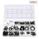 225pcs Rubber O Ring Assortment Set Hydraulic Plumbing Gasket Paintball Seal Kit