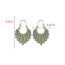 Bohemia Natural Style Ethnic Big Leaf Dangle Earrings For Women Gypsy Summe