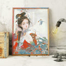 5D DIY Full Drill Diamond Painting Geisha Cross Stitch Mosaic Craft Kits