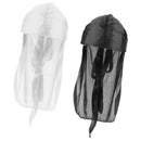 2x Trendy Color Du-Rag Wave Cap Durag Headwrap with Long Wide Strap