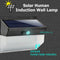 206LED Solar Motion Sensor Wall Light Outdoor Waterproof Garden Yard Street Lamp