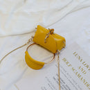 Metal Ring Handle Women Handbag Mini Cute Tote Bag Chain Rivet Shoulder Bag Q6G2