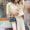 Women Mini Totes PU Solid Shoulder Money Bag Messenger Handbags (Black)