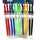 12 Mixed Keyring Spiral Plastic Key Chain Stretchable String Key Clip Holder