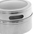 1PC Outdoor Spice Storage Container Jar Stainless Steel Tins With Clear Lid FT
