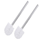 2 X Replacement Stainless Steel Bathroom Accessory Toilet Brush Head Holder I6D4