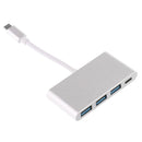 USB 3.1 Type-C to 3 USB 3.0 + USB-C Charging Port Adapter Cable for MacBook