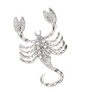 Clear Rhinestone Scorpion Animal Insect Costume Pin Brooch Jewelry Badge