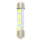 10X LED stoplight Lampe Licht 4 SMD White DC 12V 42mm