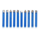 10Pcs Blue Carbide Lathe Tool Bit 1/4Inch Metal Tip Tipped Cutter Set For C I9R3