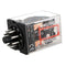 MK2P-I Clear Shell DPDT AC220V Coil Power Relay Socket Base I5A2