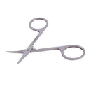 Woman Slanted Tip Stainless Steel Eyebrow Scissors Trimmer Cosmetic Tool Si E5U6