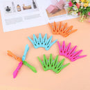 24Pcs Laundry Clothes Pins Hanging Pegs Clips Plastic Hanger Racks ClothespOZ