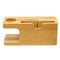 Bamboo Wood Charging Station Charger Dock Stand Holder For  Watch iPhone_3C