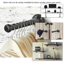 11 Inch Industrial Black Iron Pipe Shelf Bracket, Steampunk Decor Floating