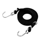 Stretch Elastic Bikes Luggage Hanging Rope Belts Strap with Hook Black 4m