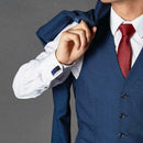 1 Pair Enamel Blue Cufflinks Novelty Shirt Cufflinks Suit Business Fashion