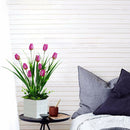 Siilk Fabric Artificial Flowers Plants with Vase for Home Decoration 05