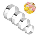 4 pcs Stainless Steel Round Circle Cookie Fondant Cake Mould Cutter Tool Hot TO