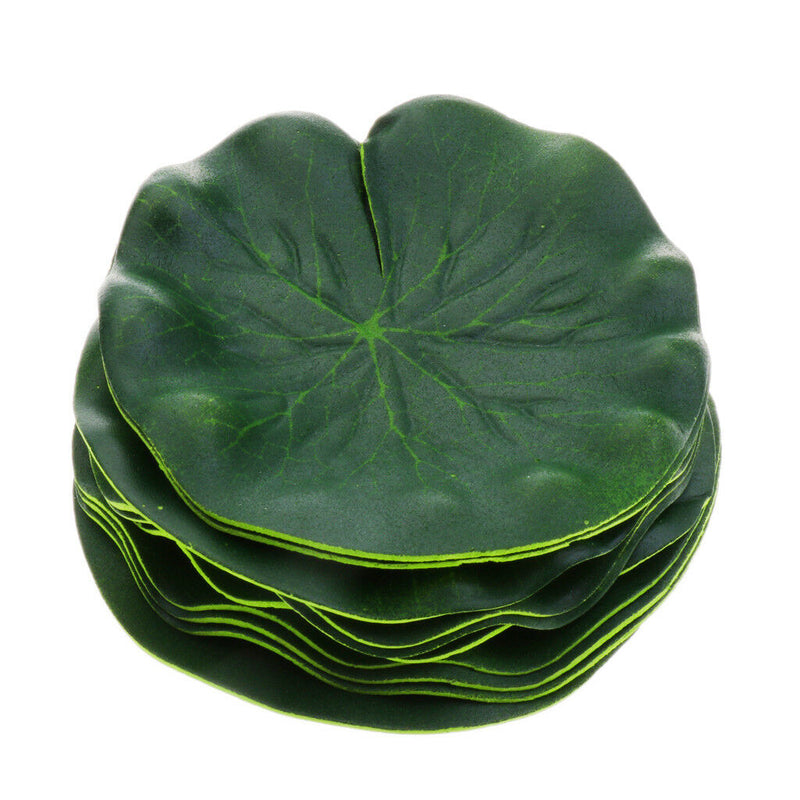 20x Plastic Lotus Leaves Water Plants   Tank Pool Micro Landscape Decor