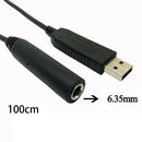 USB1RD65A USB Switch Cable 6.35mm Audio Plug Jack Female for Foot Switch 1m