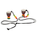 2 Pcs Djembe Pendant African Drum Jewelry Necklace for Children Gift D