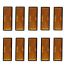 Trailer Truck Bus Light Reflector OBLONG Amber 3.5cmx8.8cm with adhesive tape