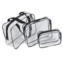 3-in-1 PVC Transparent Waterproof Multifunctional Cosmetic Bags F7W7