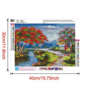 5D DIY Full Drill Diamond Painting Village Cross Stitch Embroidery (W308)