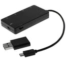 4 Port Micro USB OTG Hub Host Charging Cable Adapter Card Reader For Android