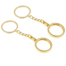 3x Metal Keychains Coin Keyring Souvenir Coin Protector Key Ring 25mm Golden