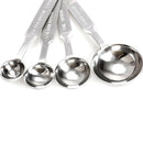 4pcs Stainless Measuring Spoons Tea Coffee Cooking Baking Measure Scoop Cup A