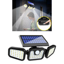 Solar Lights Outdoor LED Solar Motion Sensor Lights 3Head IP65 Waterproof