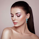 Glossy Rhinestone Dangle Ear Stud Women Glitter Drop Earrings Jewelry Gift