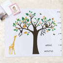 Baby Milestone Blanket Cartoon Tree Print Infant Photography Backdrop Cloth A