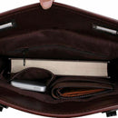 Men Leather Messenger Briefcase Laptop Shoulder Crossbody Bag Business Hand X5W4