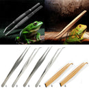 Straight 20cm Small Animal Feeding Tweezers Tongs Forceps