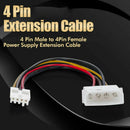2X 4 Pin Male To 3.5 Floppy Drive FDD Internal Power Cable Adaptor 20cm Hot