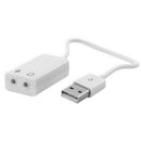 USB Male to 2x 3.5mm Jack Headphone/Microphone Socket AUX Audio Adapter Ca DVS