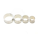 4 pcs Stainless Steel Round Circle Cookie Fondant Cake Mould Cutter Tool WGBX