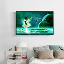 5D DIY Full Drill Diamond Painting Green Angel Cross Stitch Embroidery Kits