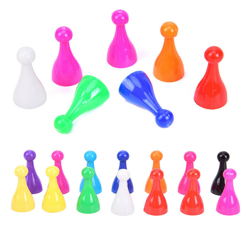 10Pcs Plastic Chess Pawn Pieces Board Card Games Halma Multi-colors Accessorie3C