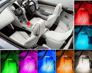 4Pcs 9LED Car Interior Floor Atmosphere Light Strip Remote Control Colorful RGB