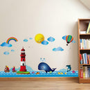 Ocean Underwater World Waterproof Self-Adhesive Wall Stickers DIY Decals
