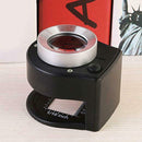 30X Linen Tester Loupe with LED and UV Light, Full Metal Map Magnifying BGH
