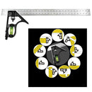 Stainless Steel Combination Angle Ruler Measuring Square Ruler Layout Tools